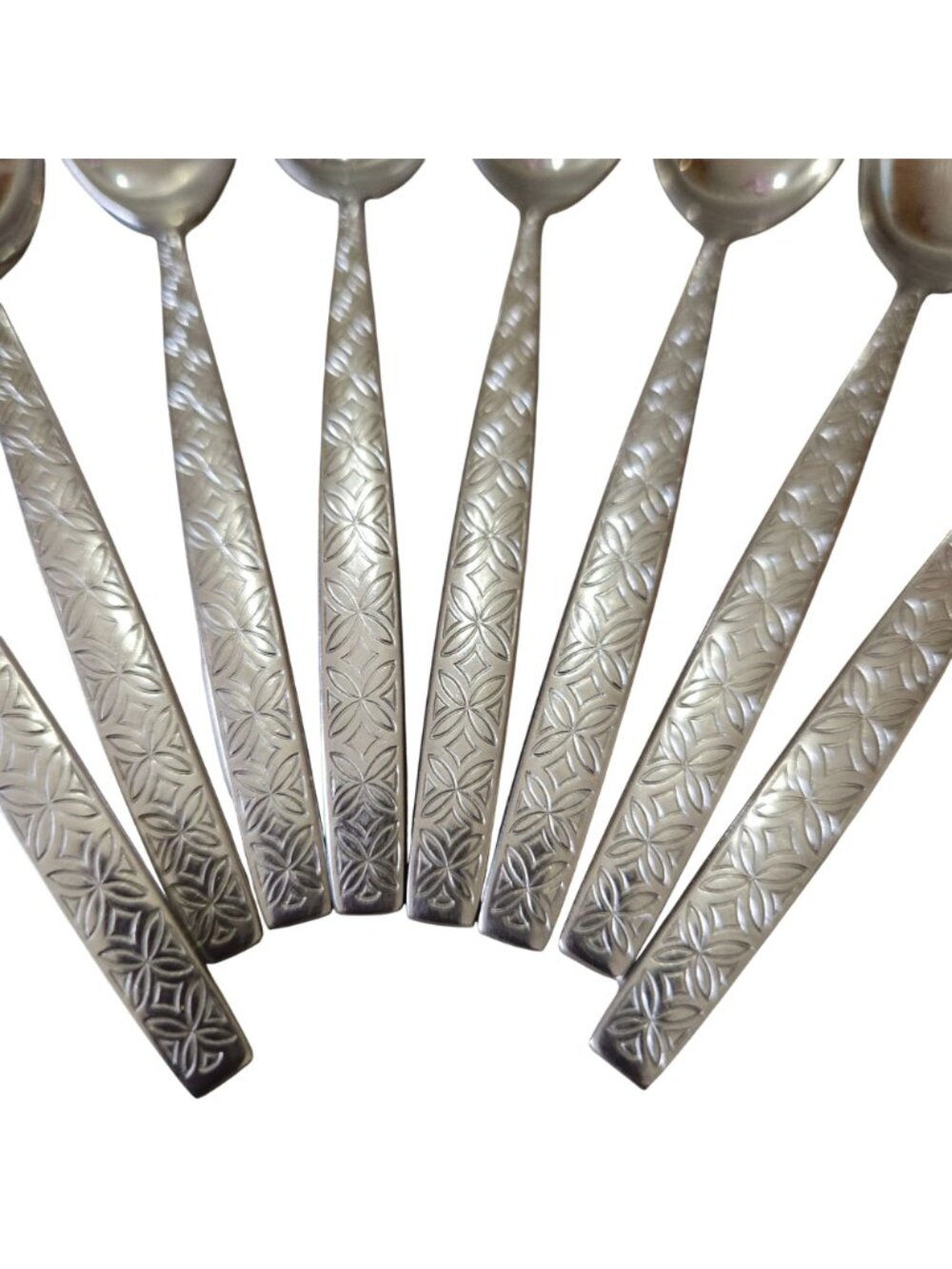 4 Noritake Allegro Teaspoon Spoons 6" silverware flatware replacement MCM vtg - Picture 2 of 8